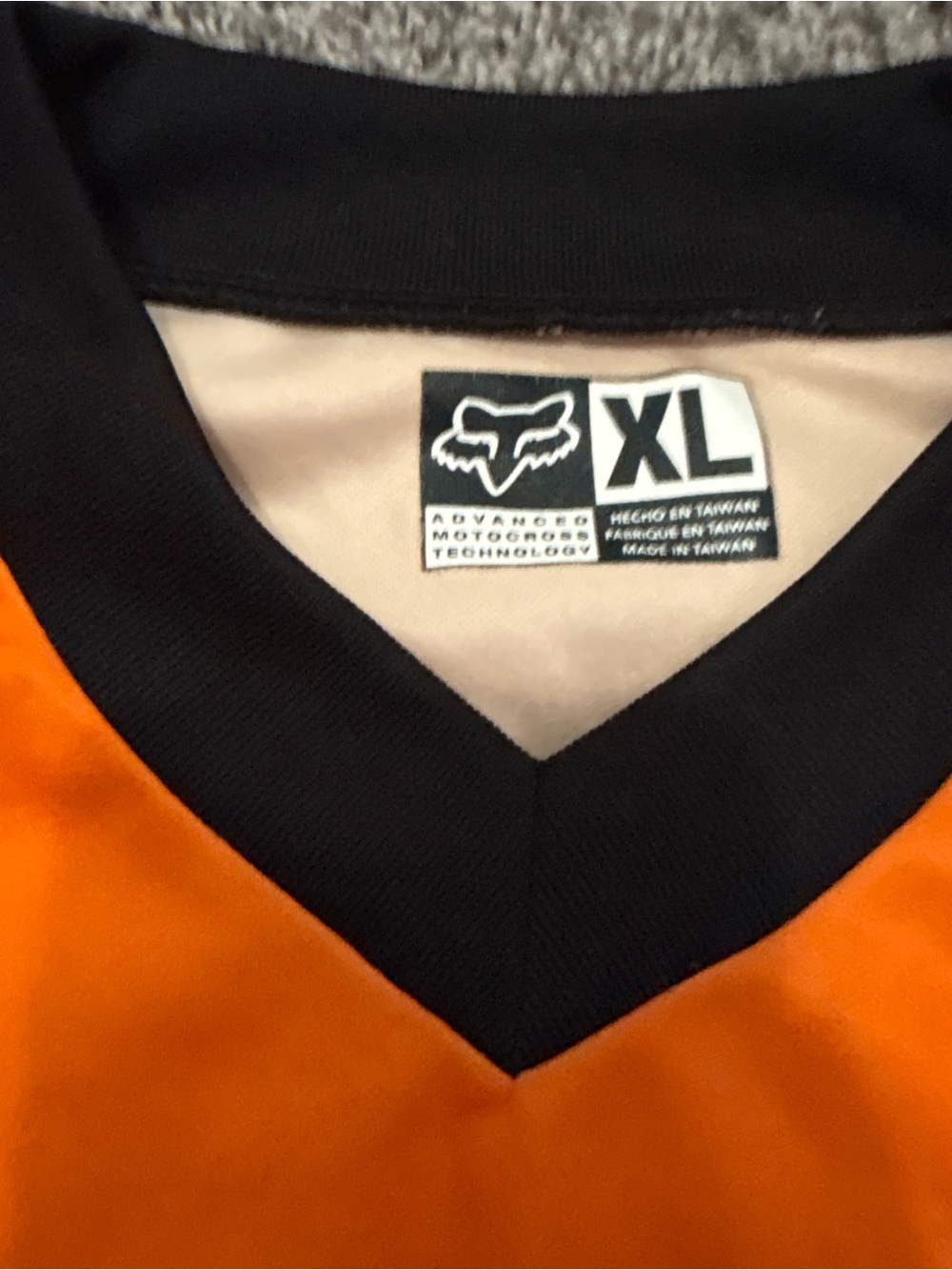 Vintage Fox Racing Orange Black White Motocross Jersey - Picture 2 of 7